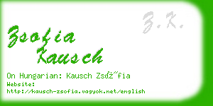 zsofia kausch business card